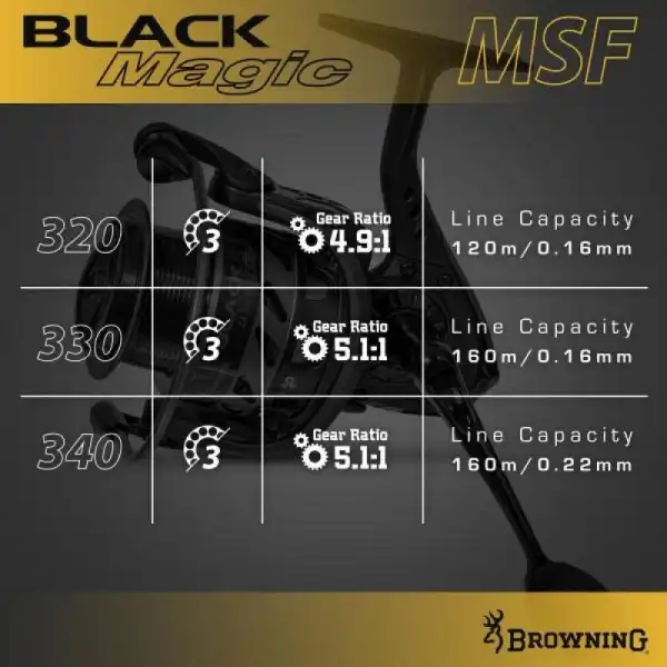 Browning Black Magic FD float fishing reel black 0342030 